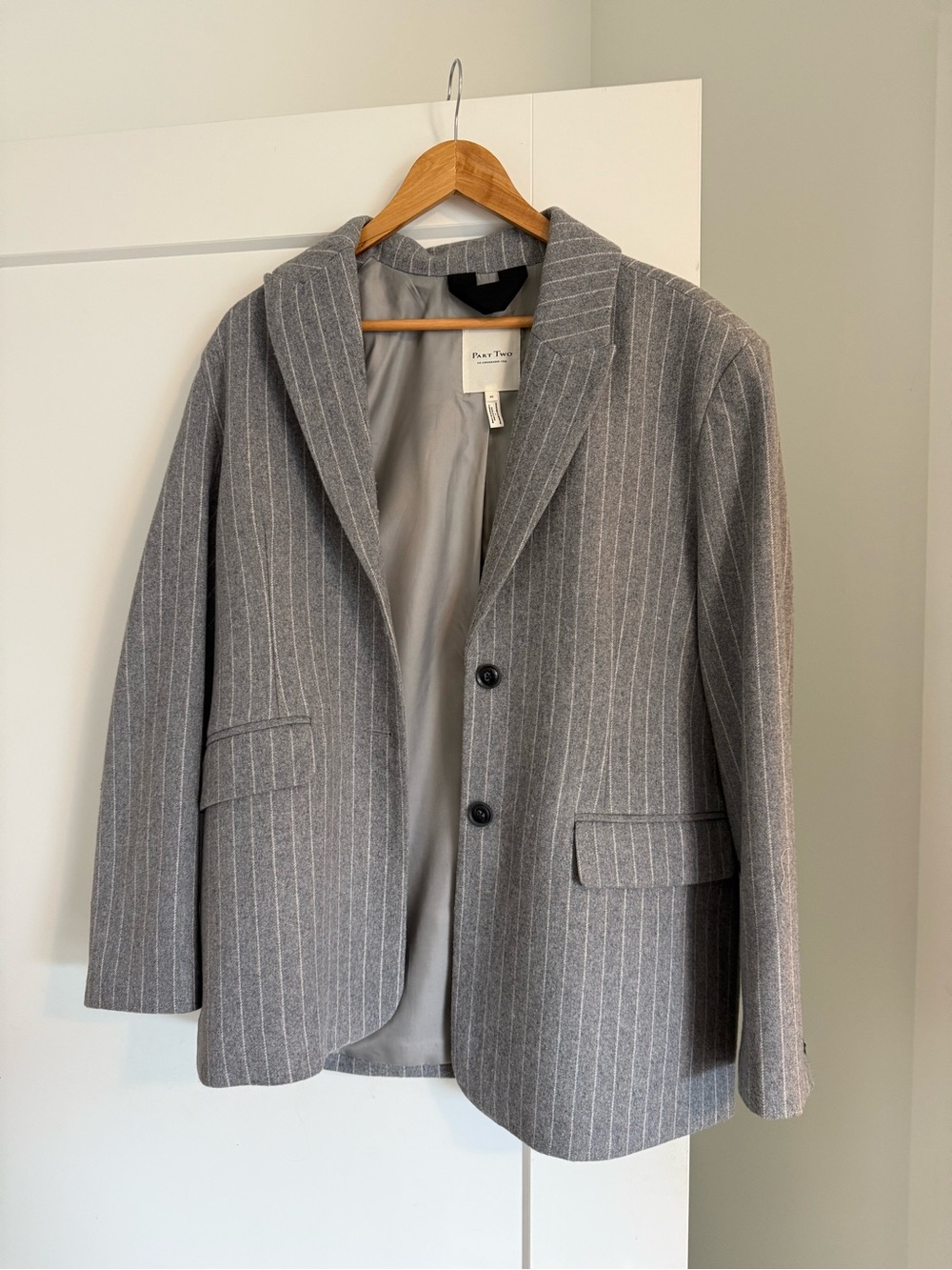 Part Two Gray Wool Women's Blazer